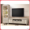 8.1尺白橡木色L型電視櫃組〈Q589315-03 〉