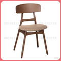 胡桃色奶茶皮餐椅〈Q577694-10〉
