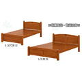 柚木色3.5尺床台(有5/6尺)〈Q577862-4 〉_1