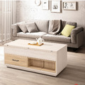 淺木色功能升降大茶几〈Q577538-2〉