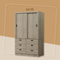 3X7尺灰橡開門衣櫥〈Q589210-01〉_2