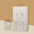 3X7尺鋼刷白衣櫥〈Q589215-01〉_1