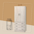 3X7尺鋼刷白衣櫥〈Q589215-01〉