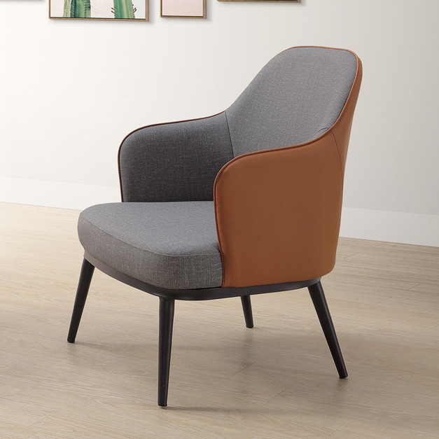 休閒椅(灰/橘)〈Q546B230-06〉