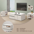 白榆木4尺雙邊抽大茶几 │Q677052-6