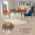 胡桃色鐵腳餐桌〈Q577668-1〉_1