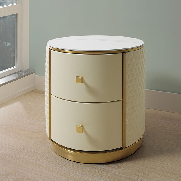 皮革床頭櫃〈Q546B30-01〉