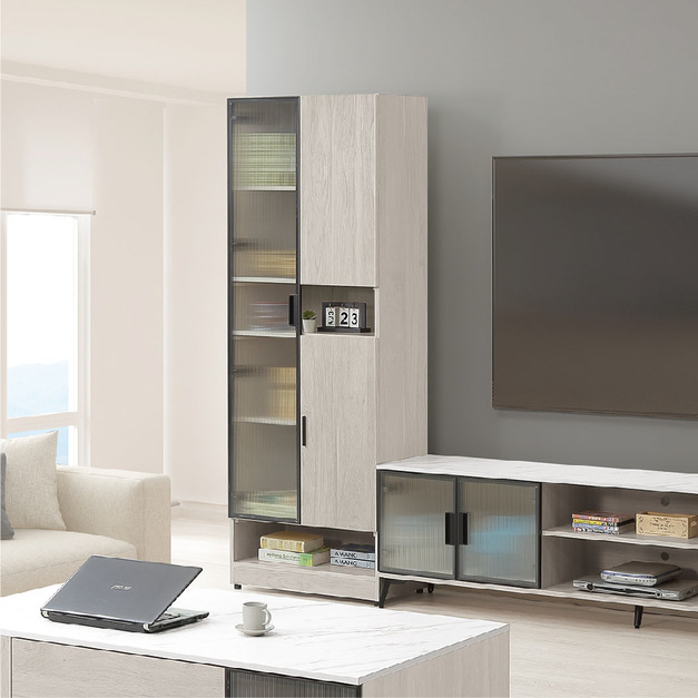 白梧桐2.5尺三門收納櫃〈Q577596-1〉