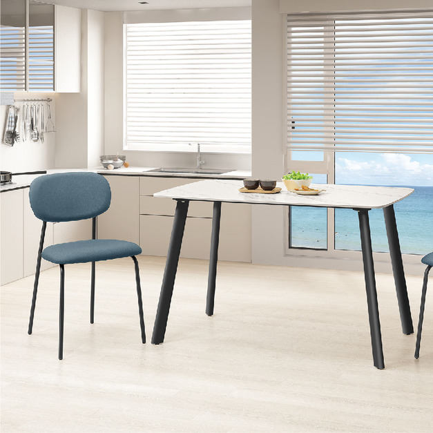 啞光雪山鐵腳餐桌〈Q577667-1〉