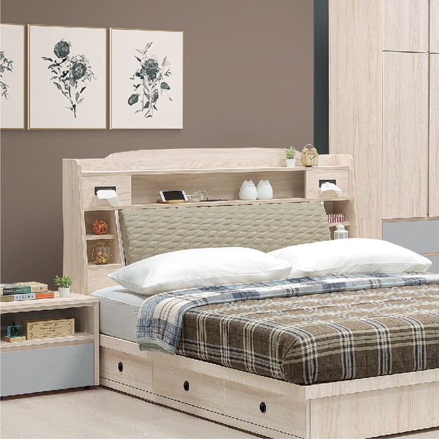 5尺床頭箱(有6尺)〈Q577716-3〉