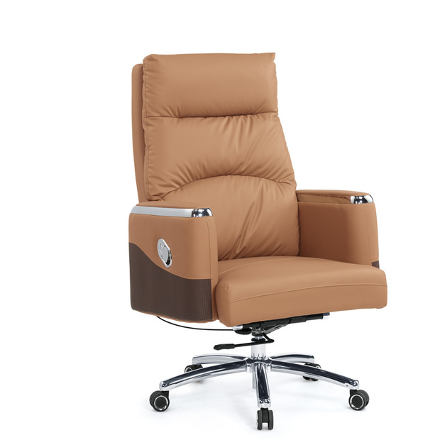 辦公椅(土黃色皮)〈Q5441647-2〉