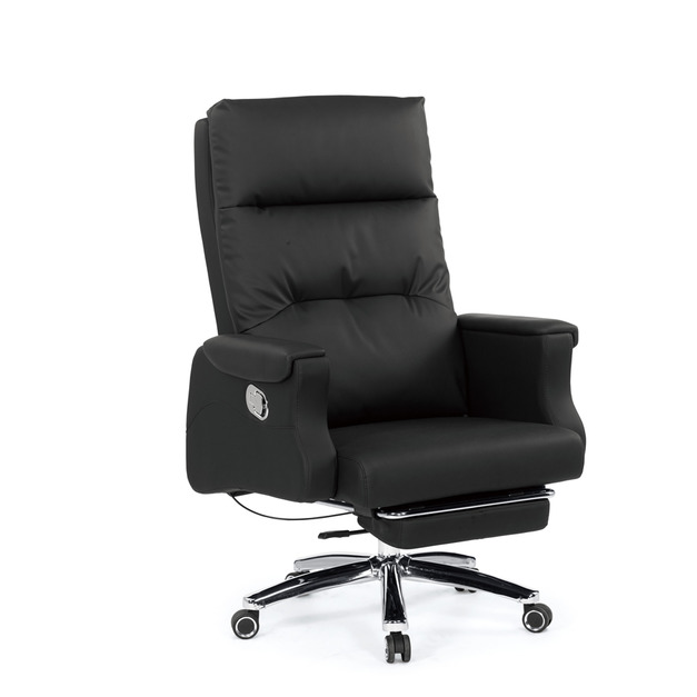 辦公椅(黑/灰皮)〈Q5441643-1〉