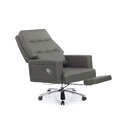 牛皮辦公椅(黑/灰)〈Q5441637-1〉_3