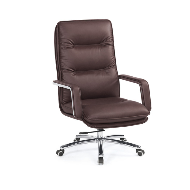 辦公椅(咖啡色皮)〈Q5441660-2〉