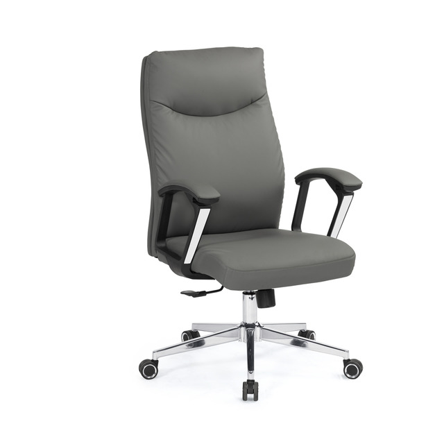 低背辦公椅(灰皮)〈Q5441660-1〉