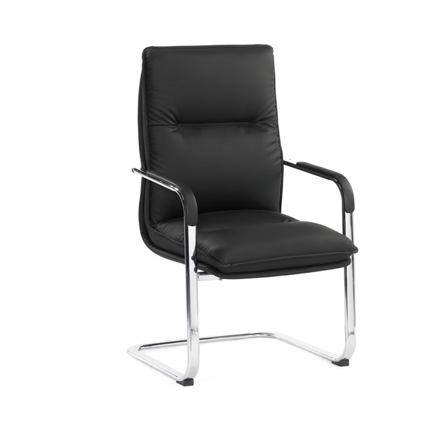 洽談椅(黑/灰皮/咖啡)〈Q5441659-3〉