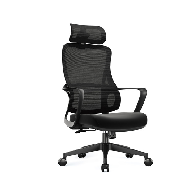 人體工學網椅高背黑色布〈Q5441669-1〉