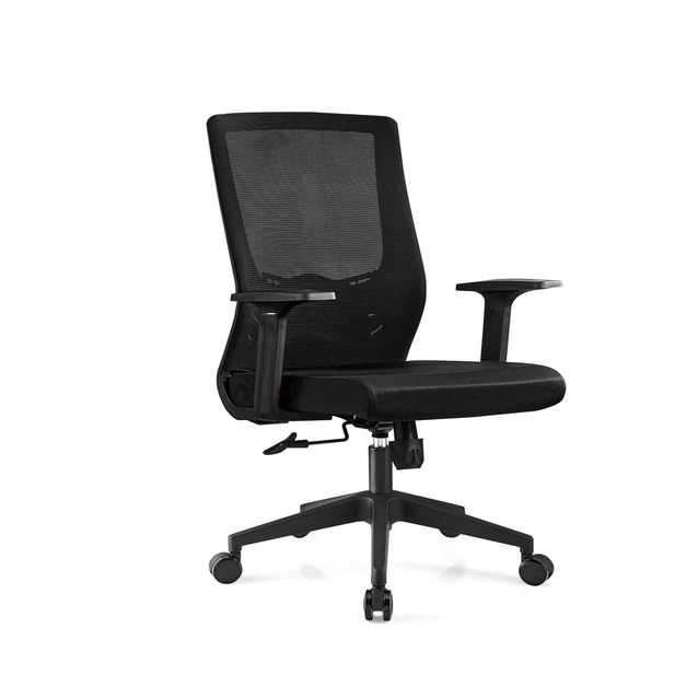 低背黑色網椅〈Q5441668-5〉