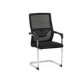 洽談椅(黑色/灰色布)〈Q5441680-1〉