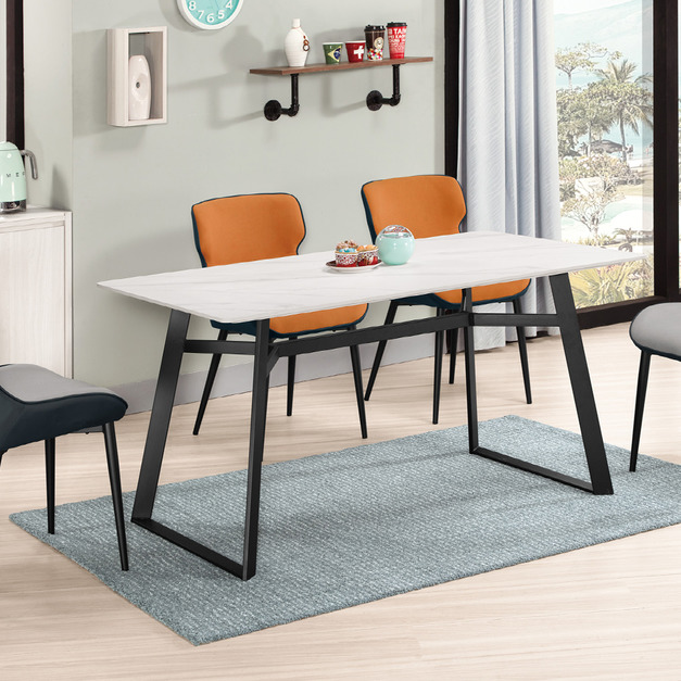 5尺岩板餐桌〈Q5441794-1〉