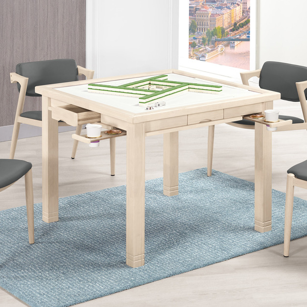 3.1尺餐桌兼麻將桌(喜白色)〈Q5441764-2〉