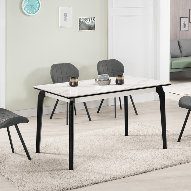 4.3尺岩板餐桌(實木腳)〈Q5441799-1〉