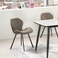灰色皮餐椅(五金腳)〈Q5441877-8〉_1