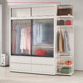 5尺被櫥式鋁框四抽拉門衣櫃〈Q5441077-1〉