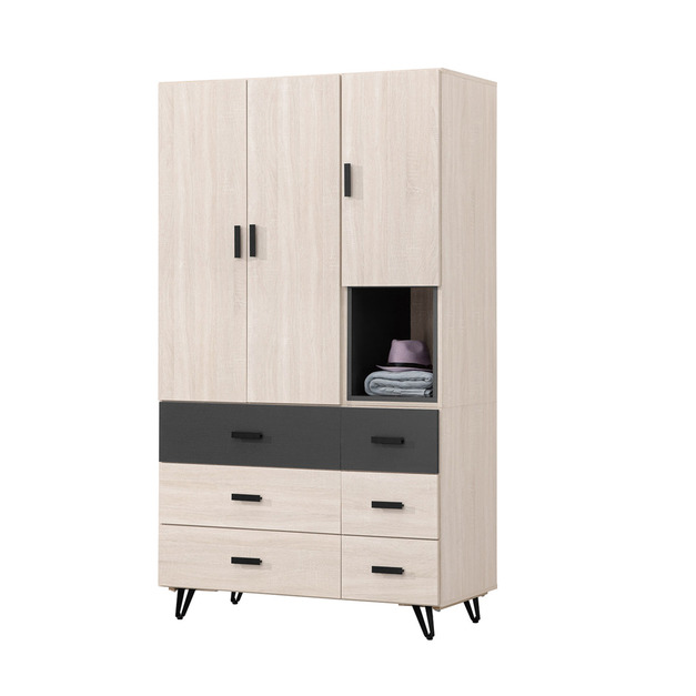 雙色4X7尺衣櫃〈Q577808-4〉