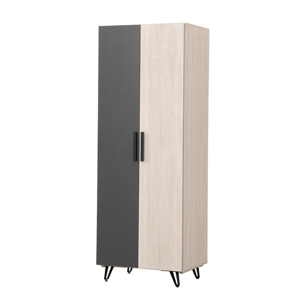 雙色2.5尺雙吊衣櫃〈Q577808-2〉