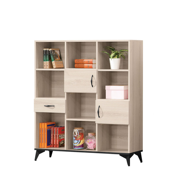 橡木白4尺書櫃〈Q577921-6〉