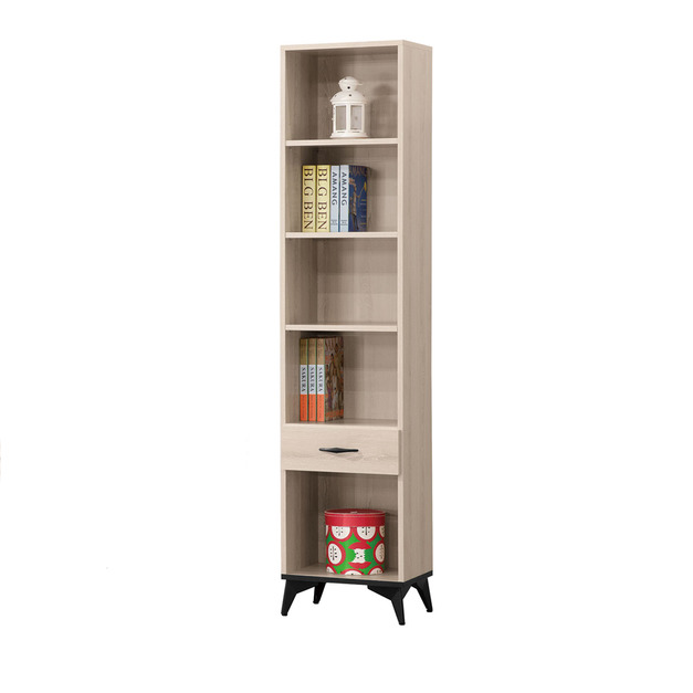 橡木白1.35尺單抽書櫃〈Q577921-8〉