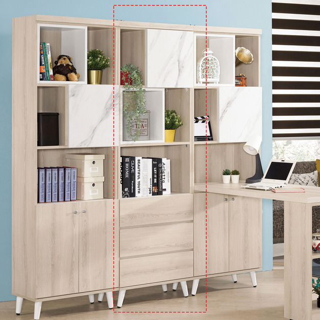 雙色2尺三抽書櫃〈Q577909-5〉