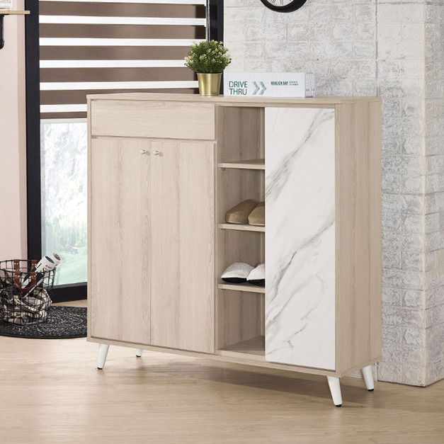 雙色3.7尺鞋櫃〈Q577953-5〉