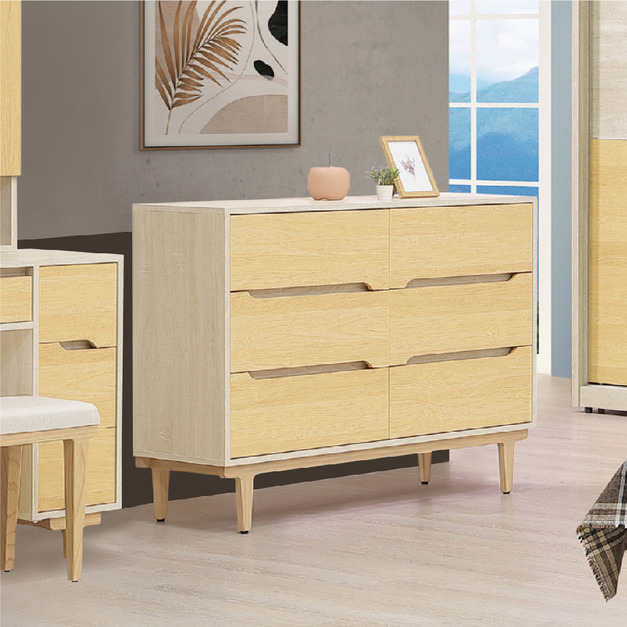 4尺雙色六斗櫃〈Q58955-11〉