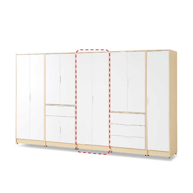 2.5X6.7尺原木雙色單吊被櫥衣櫥〈Q58944-13〉