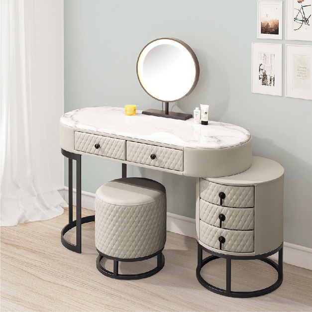 4尺石面鏡台(含椅)│Q646A18-03