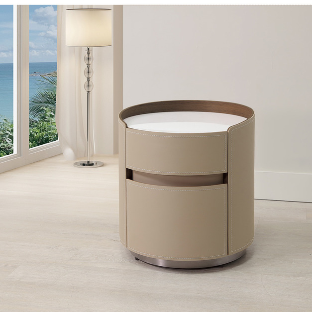 馬鞍皮岩版床頭櫃│Q646A26-05