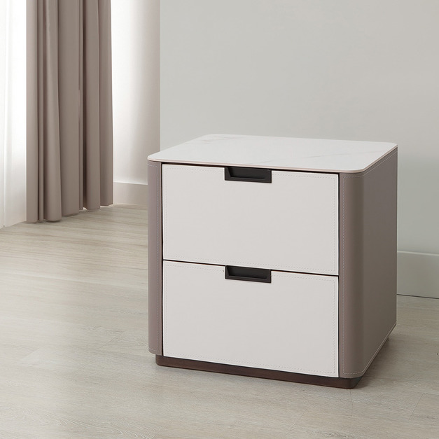 馬鞍皮岩版床頭櫃│Q646A26-03