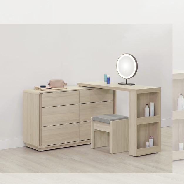 4尺功能伸縮鏡台組(含椅)│Q646A46-08