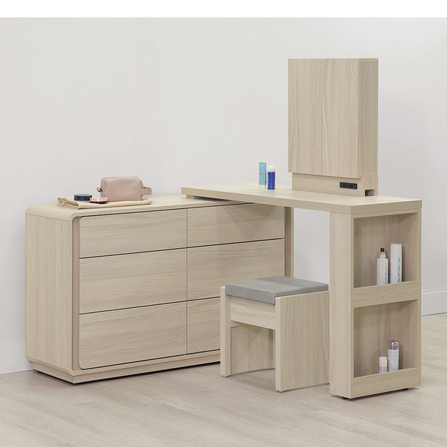 4尺功能伸縮鏡台組(含椅)│Q646A48-05