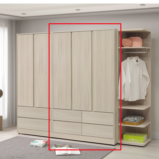 4X7尺暗抽衣櫥│Q646A52-03