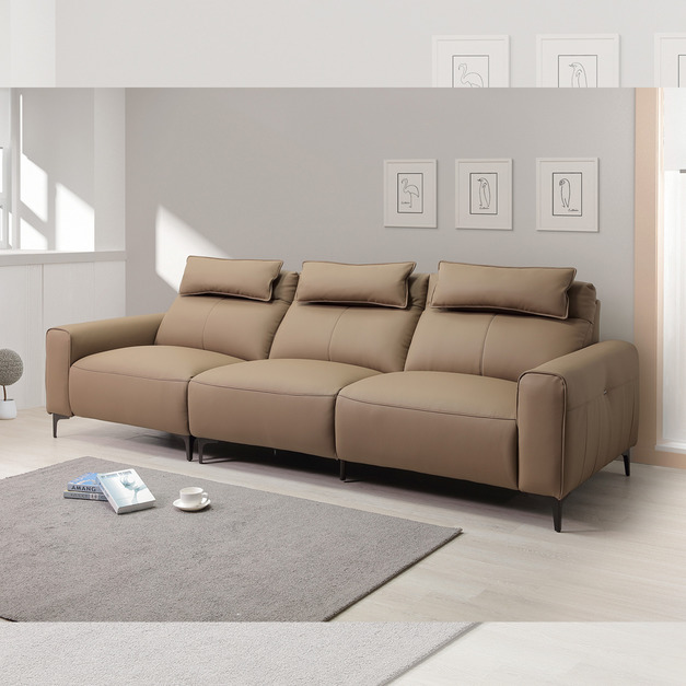 半牛皮沙發│Q646A203-01