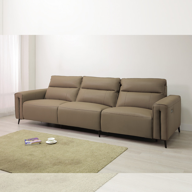 半牛皮電動沙發│Q646A201-01