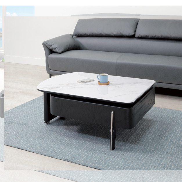 石面旋轉茶几│Q646265-01