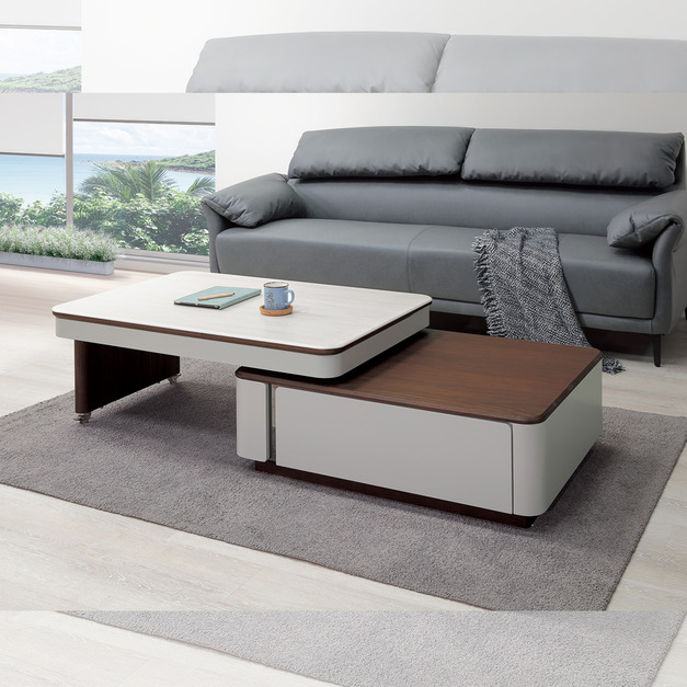 石面旋轉茶几│Q646269-01