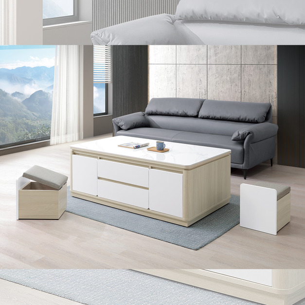 4.65尺岩板多功能茶几│Q646A289-01