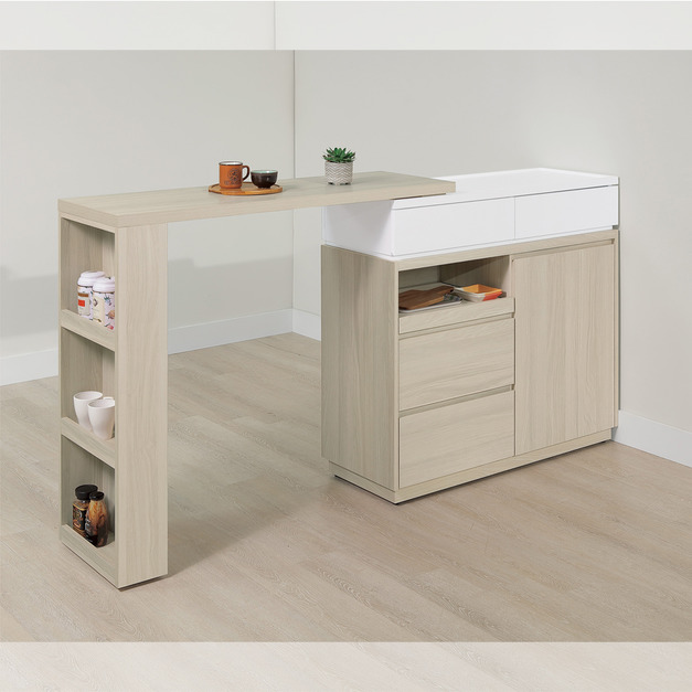 4尺伸縮餐櫃桌組│Q646A420-03