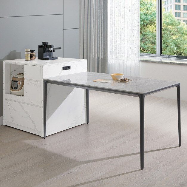 2.7&times;2.7尺白石紋桌邊櫃│Q646A412-01