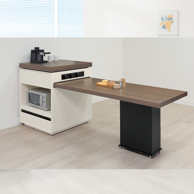 7尺岩板伸縮島台桌│Q646A409-02